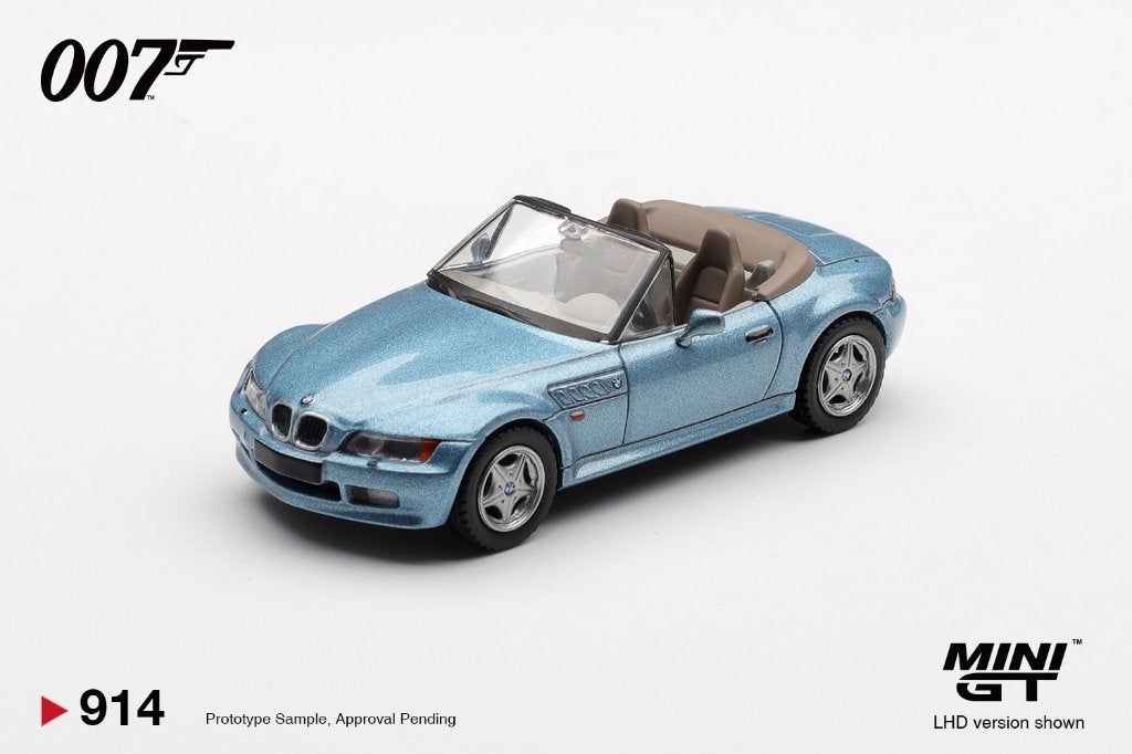 Mini GT 1995 BMW Z3 *Goldeneye* English Blister, Www.rubensmodelautos.nl, Auto, Nieuw, Ophalen of Verzenden