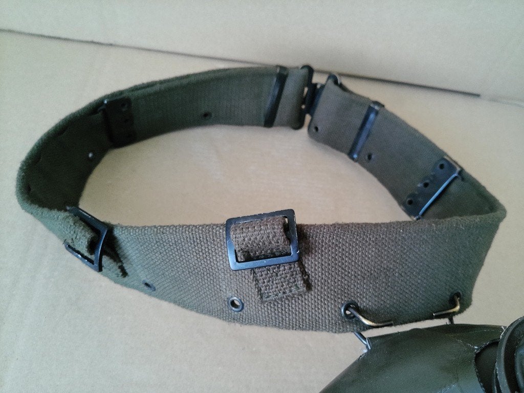 Vintage leger veldfles met koppelriem Landmacht veldfles, Ophalen of Verzenden