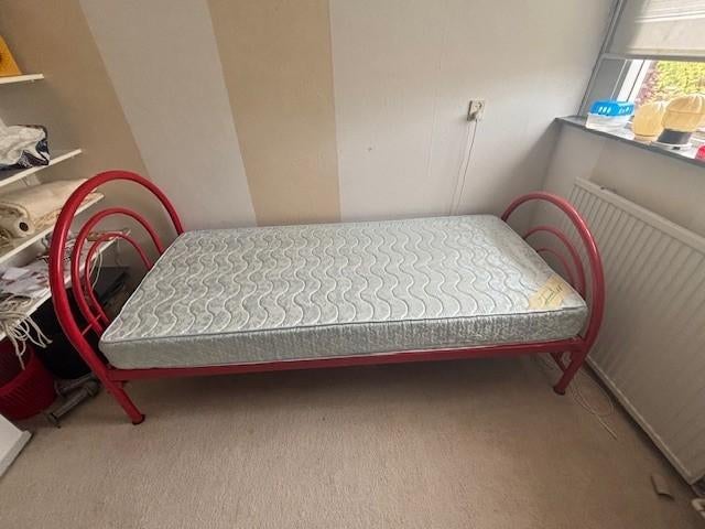 bed 1 persoons, Ophalen, Gebruikt, 90 cm, Eenpersoons