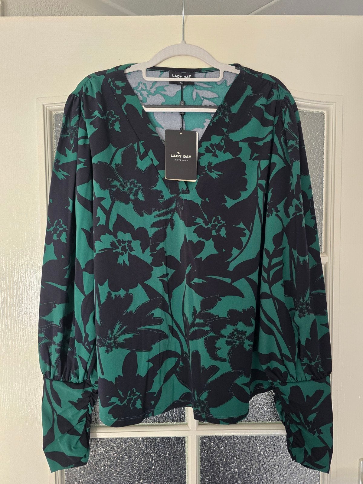 nieuw lady day blouse xl zwart groen travel, Kleding | Dames, Ophalen of Verzenden, Nieuw, Maat 46/48 (XL) of groter, Zwart