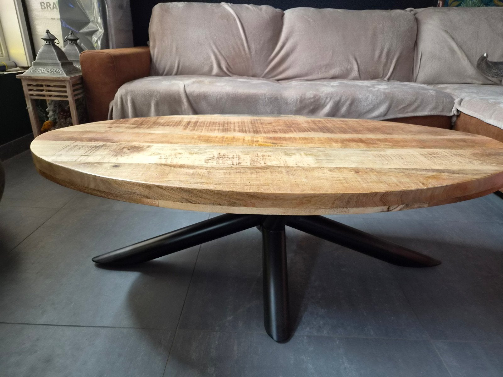 Salontafel mango, 100 tot 150 cm, Zo goed als nieuw, Minder dan 50 cm, Rechthoekig