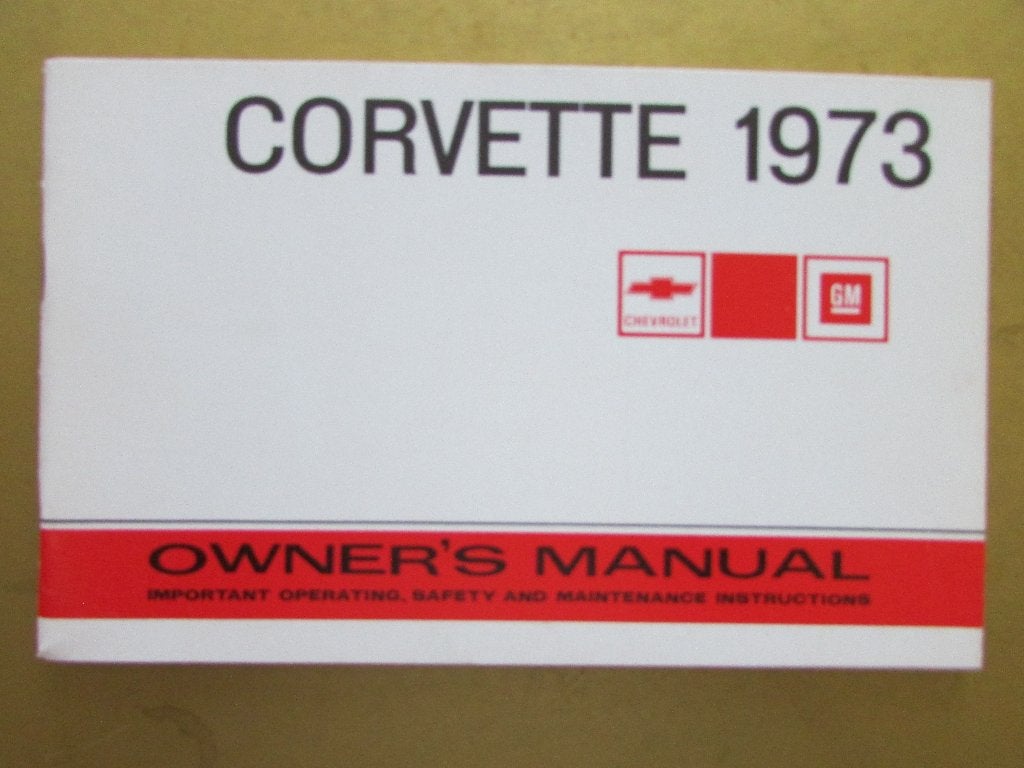 1973 Chevrolet Corvette owner's manual, Engels, Ophalen of Verzenden