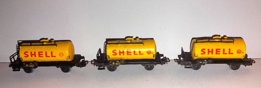 3x Marklin H0 4502 - Shell ketelwagen van de DB, Gebruikt, Gelijkstroom of Wisselstroom, Wagon, Ophalen of Verzenden