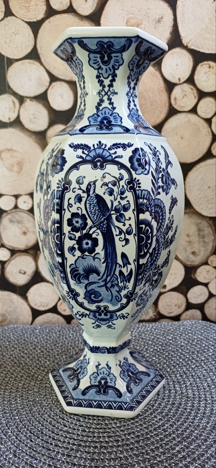 Delfts Blauwe Vaas - Royal Boch - Handbeschilderd, Antiek en Kunst, Antiek | Vazen, Ophalen of Verzenden