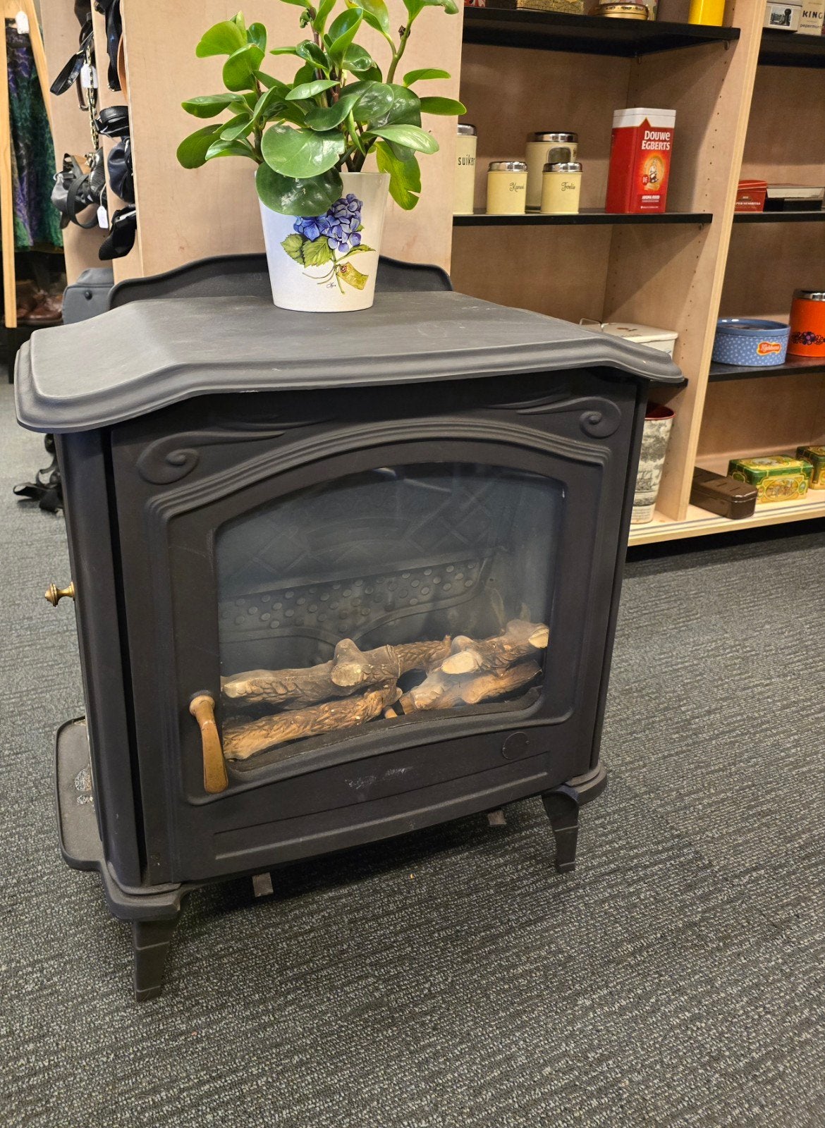 kachel gietijzeren gaskachel vrijstaande verwarming, Ophalen, Gas, Vintagemodernretro, Zo goed als nieuw