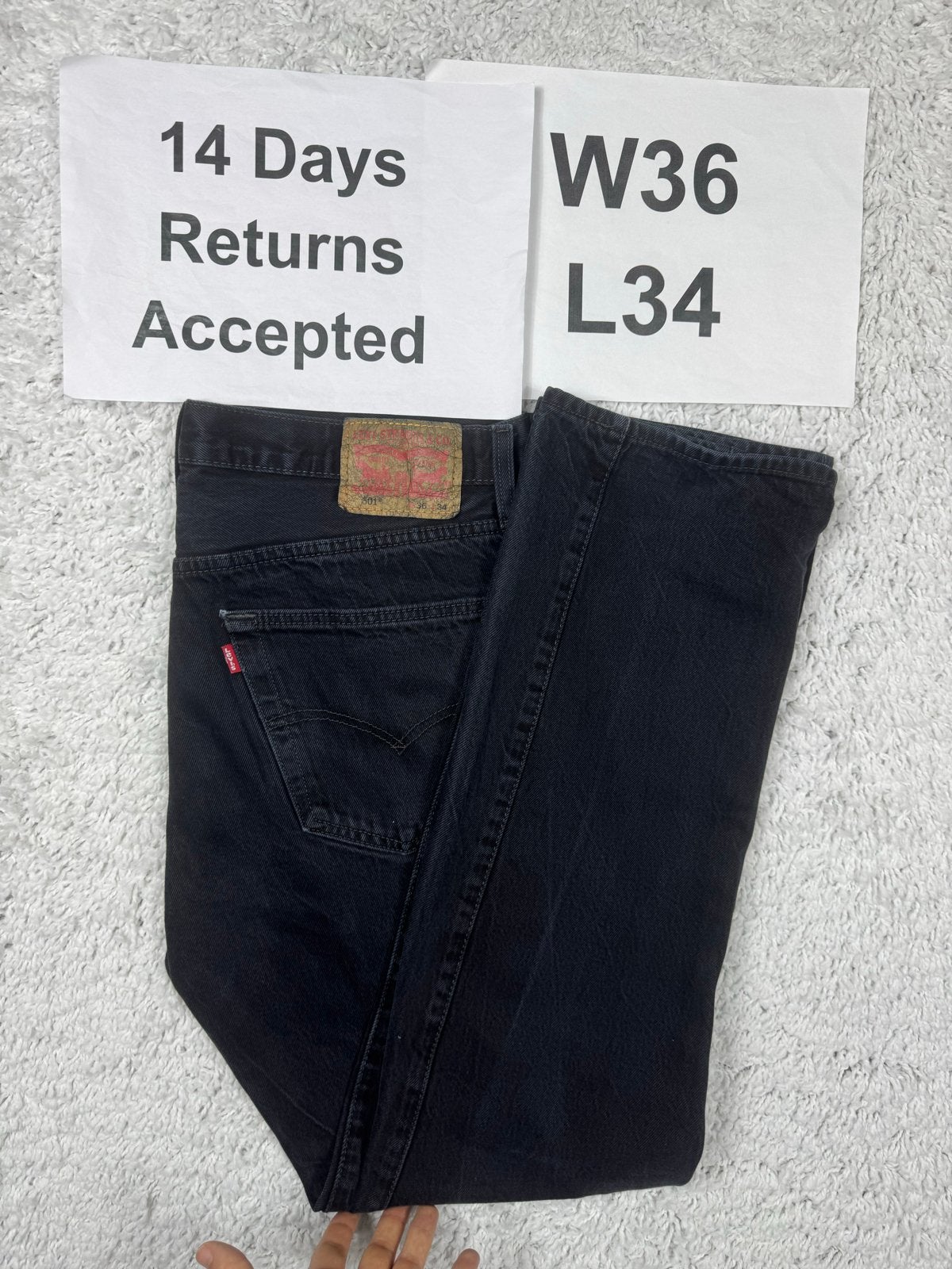 Levi's 501 Straight Fit Jeans Zwart W36 L34 3208, W36 - W38 (confectie 52/54), J, Zwart, Ophalen of Verzenden
