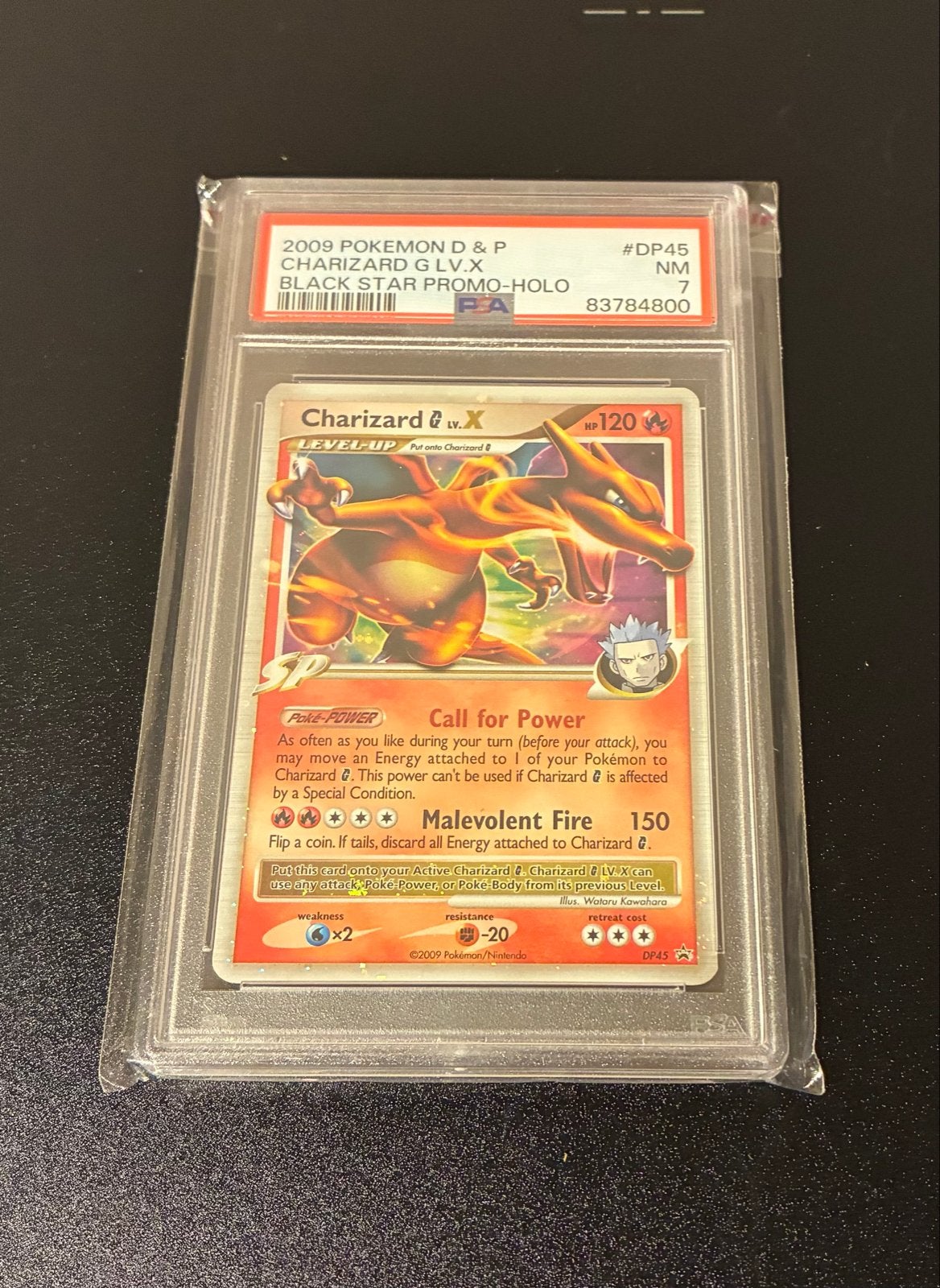 Charizard LV | PSA 7 | #DP45 | Black Star | 2009, Ophalen of Verzenden, Zo goed als nieuw, Losse kaart