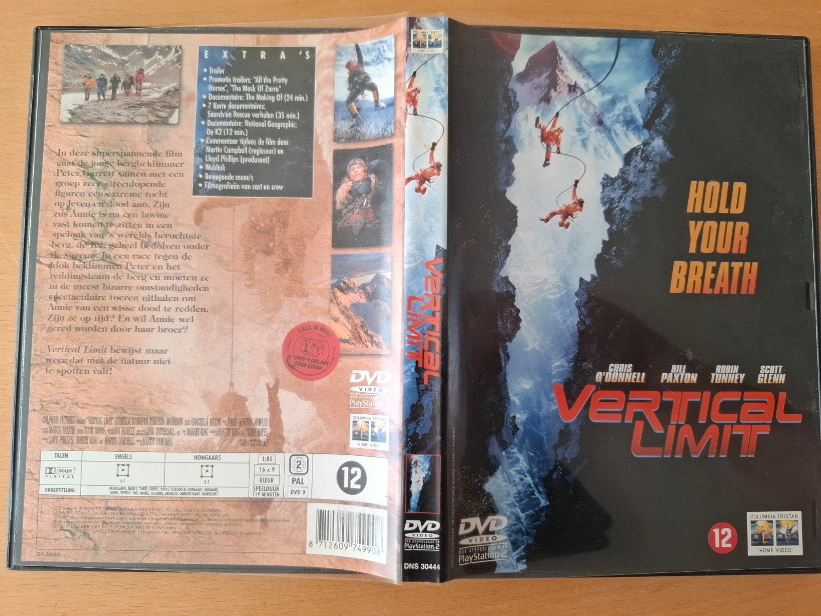 Vertical Limit DVD - Actiethriller in de bergen, Nederlands, Actiethriller, Inclusief doosje, Ophalen of Verzenden