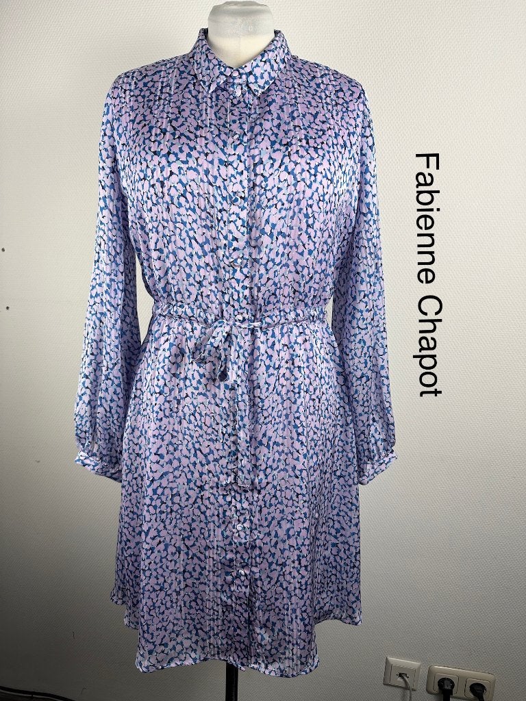 Fabienne Chapot Jurk  (mt: 42) 21,2/114, Blauw, Maat 42/44 (L), Ophalen of Verzenden, Zo goed als nieuw