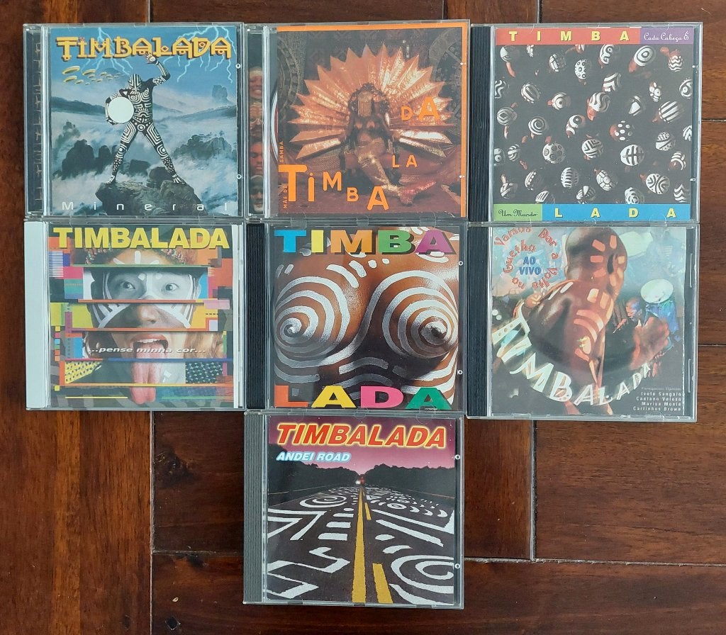Braziliaanse muziek - Timbalada (7x) en Carlinhos Brown (3x), Ophalen of Verzenden, Zo goed als nieuw, Latijns-Amerikaans, Inclusief doosje