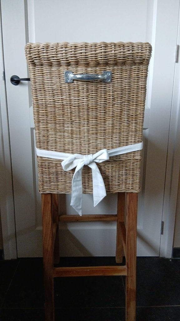 Riviera maison hoge stoel / barkruk, Huis en Inrichting, Barkrukken, Ophalen of Verzenden, Zo goed als nieuw, Riet, 90 cm of meer