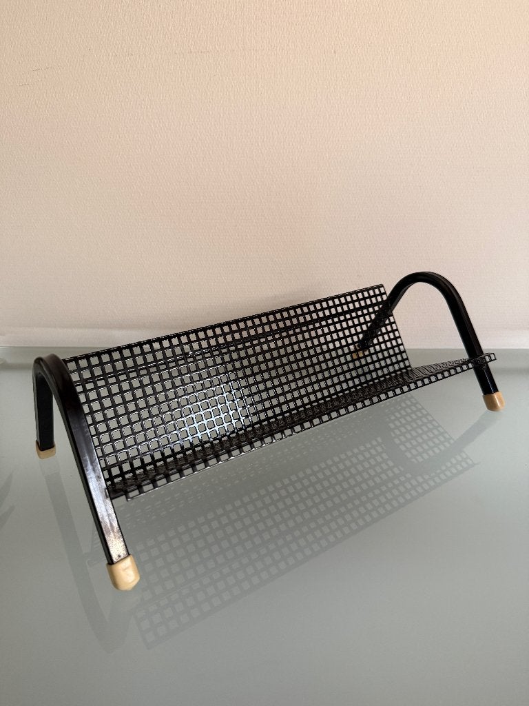 Vintage Pilastro bureau-organizer zwart metaal bureauplankje, Ophalen of Verzenden, Huis en Inrichting