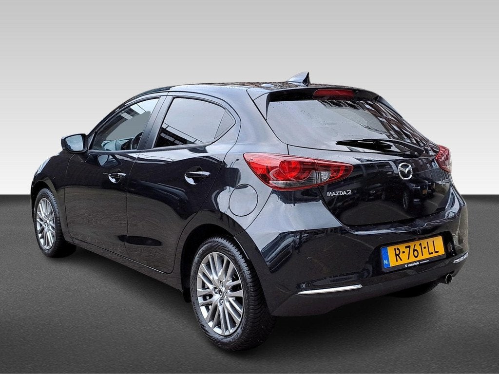Mazda 2 1.5 SKYACTIV-G 90PK LUXURY NAVI CAMERA HUD LED ECC N, Auto's, Mazda, Zwart, Origineel Nederlands, Bedrijf, Handgeschakeld