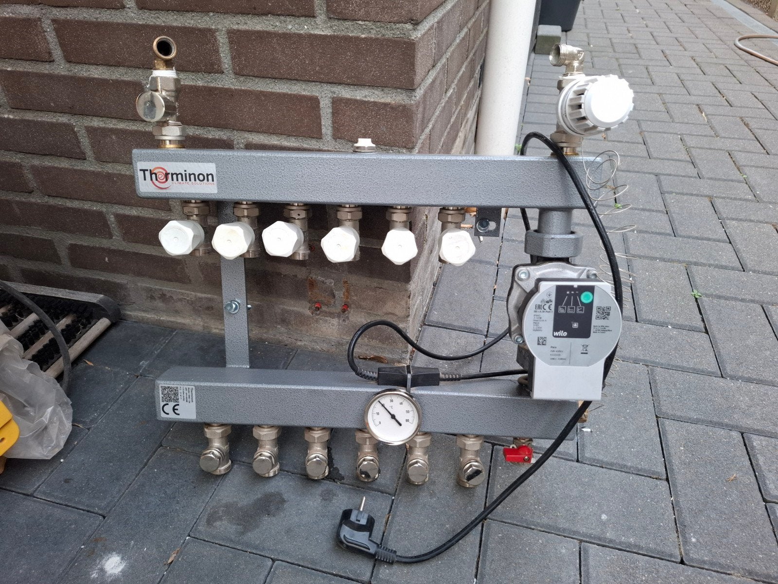 Vloerverwarming set: buizen, noppenplaten & 6 groepsverdeler, Ophalen, Zo goed als nieuw, Overige typen