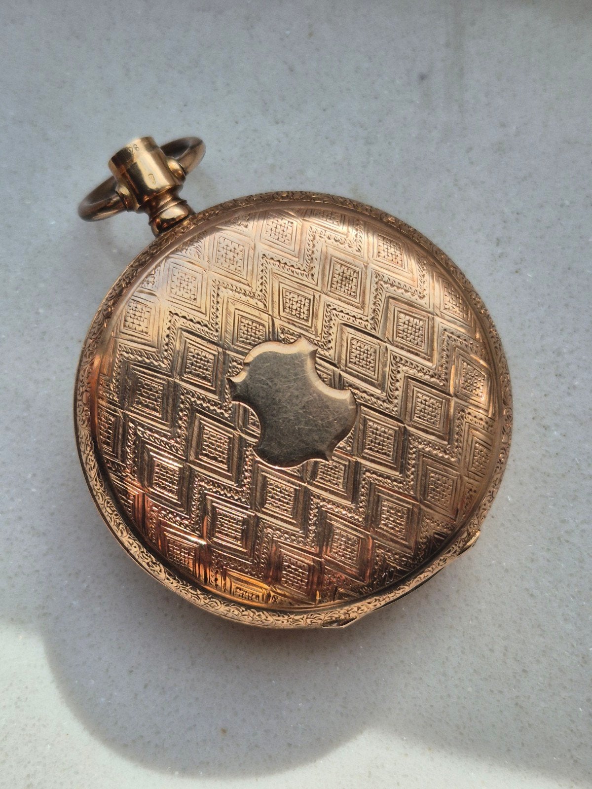 Antiek Gouden Zakhorloge 50mm - 81 Gram 14K Goud Full Hunter, Overige merken, Zakhorloge, Onbekend, Ophalen of Verzenden
