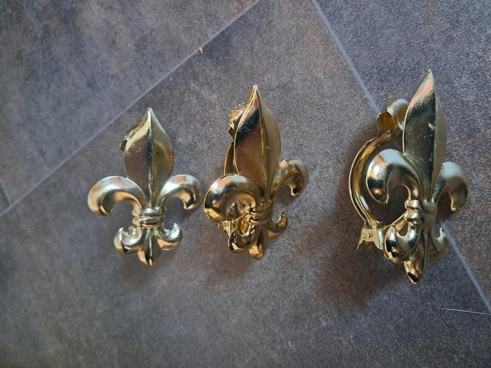 3 goudkleurige gordijn klemmen vaste prijs, Ophalen of Verzenden, Nieuw