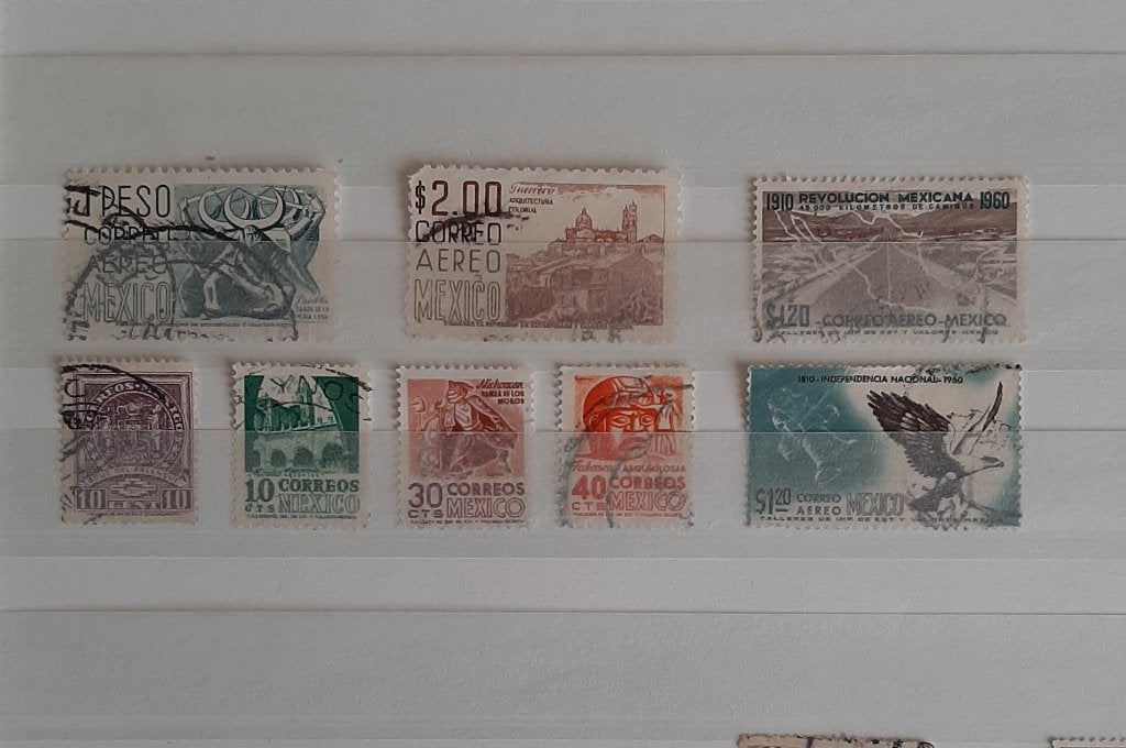 1 Kaart Oude Klassieke Postzegels Mexico Nr. 2 Gestempeld, Ophalen, Gestempeld, Noord-Amerika