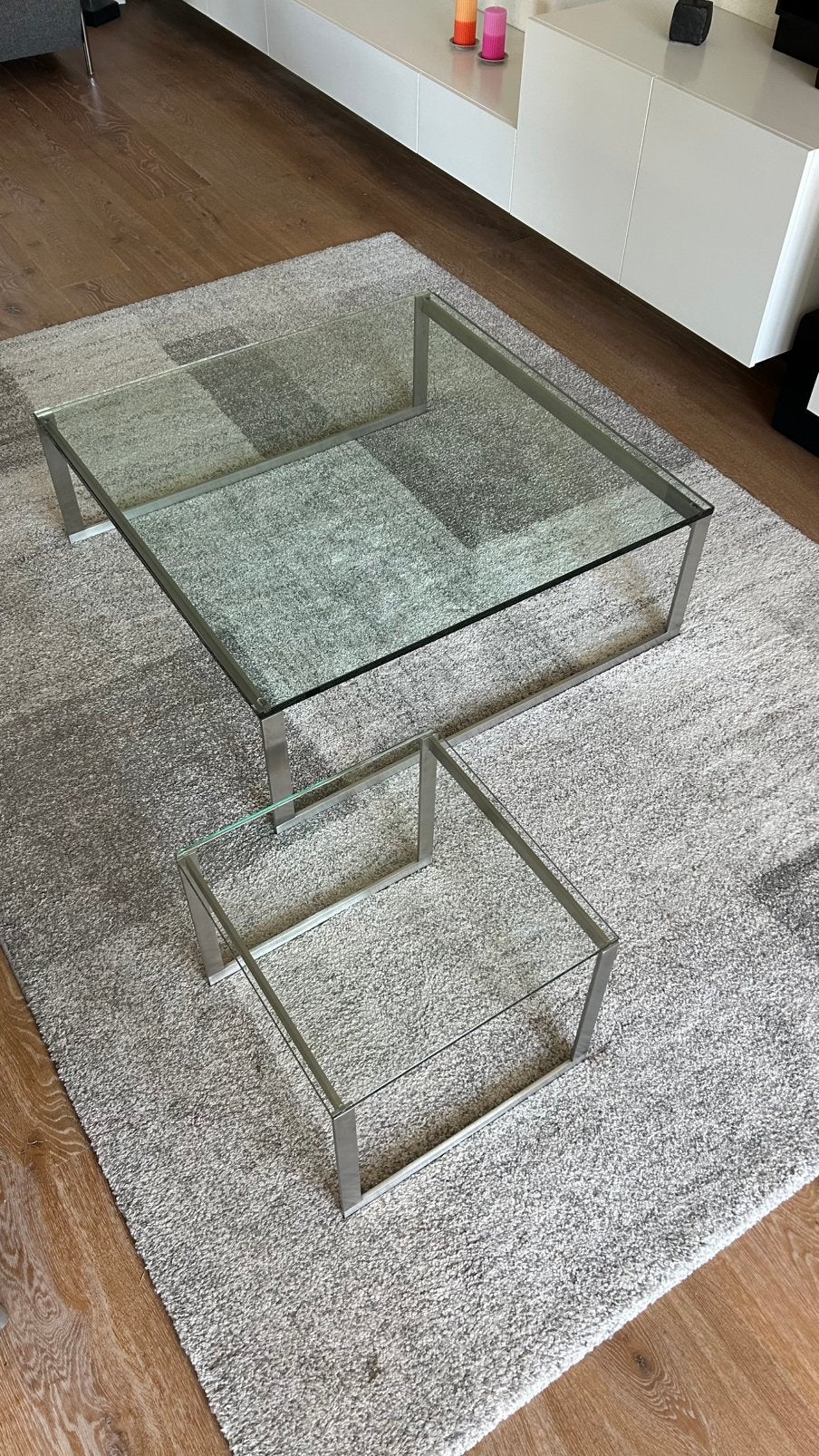 Metaform salontafel (grote en kleine), Ophalen, 50 tot 100 cm, Metaform design, Vierkant