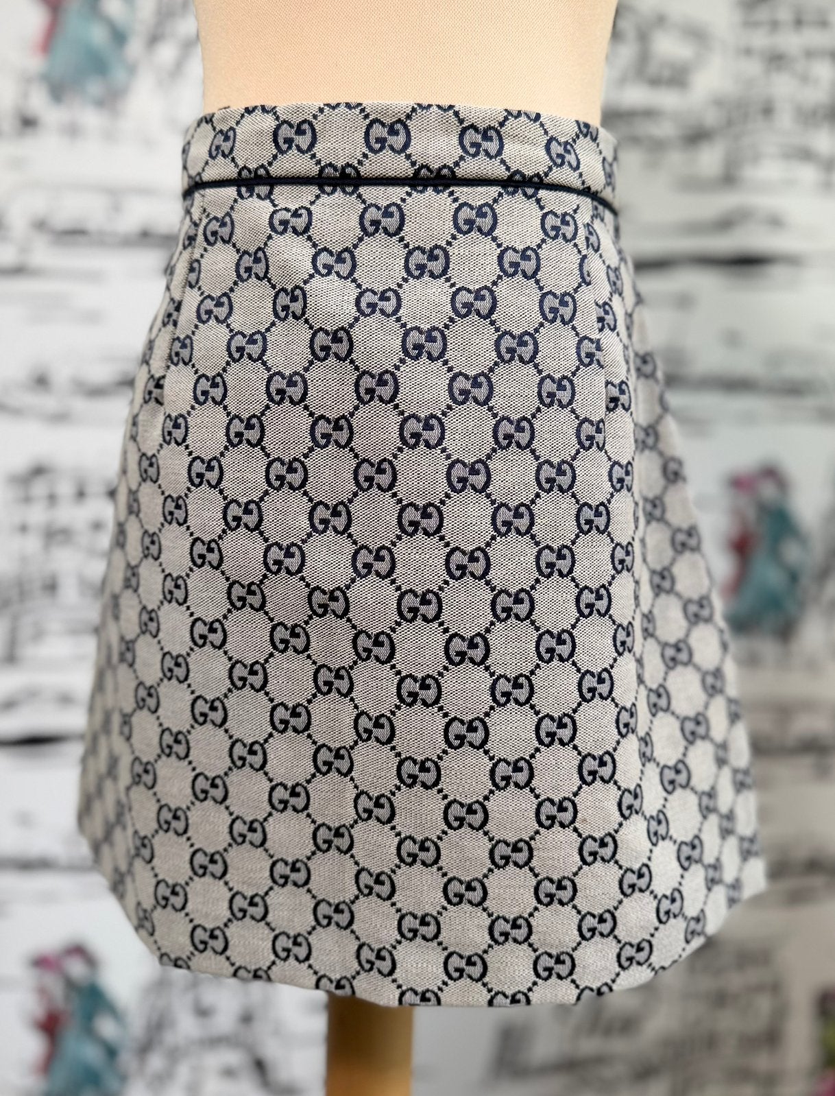 Gucci GG supreme canvas mini rok maat 10, Gucci EU, Customercare@gucci.com, Zo goed als nieuw, Jurk of Rok