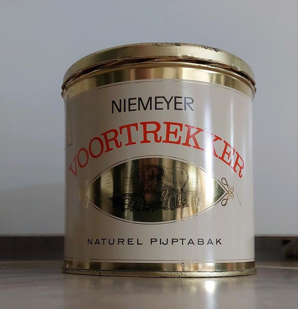Vintage blik Niemeyer voortrekker pijptabak, Verzamelen, Blikken, Ophalen of Verzenden, Gebruikt, Overige