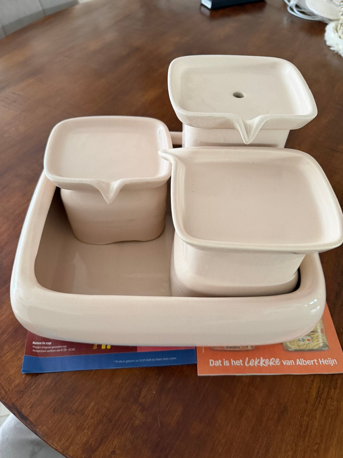 Keramische waterfontein voor katten, Ophalen, Automatisch, Zo goed als nieuw