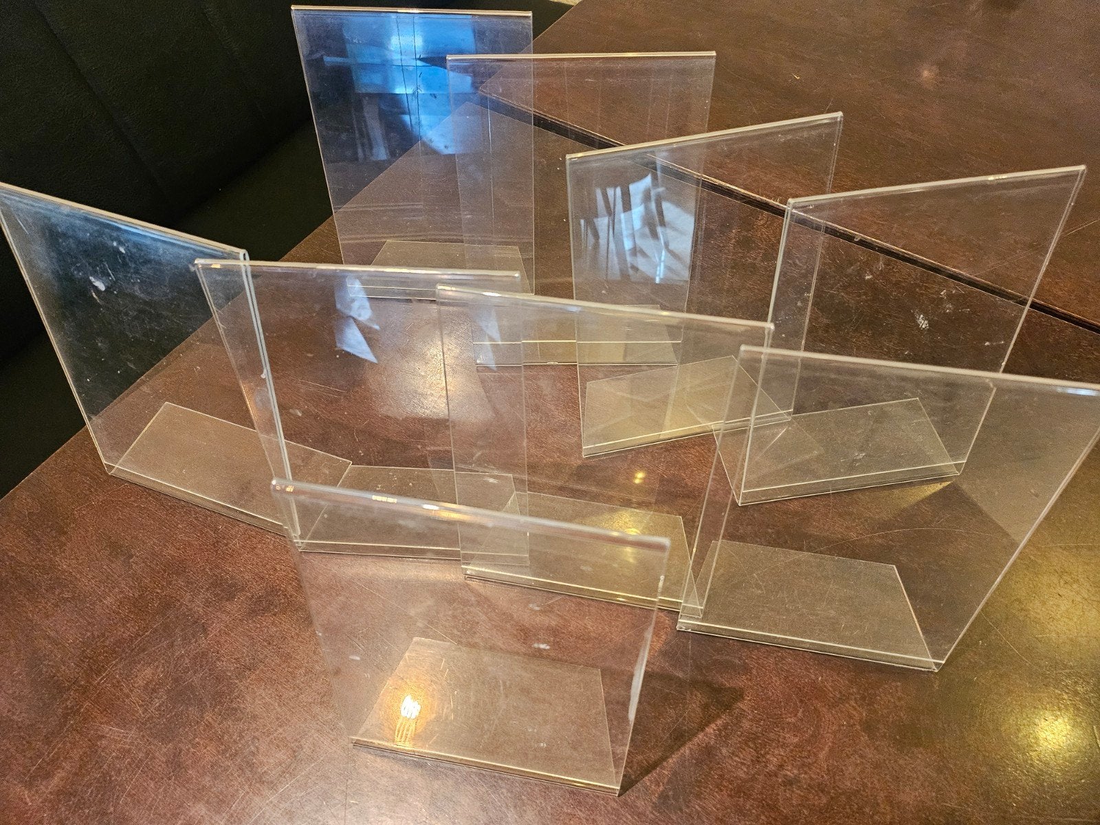 Diverse Plexiglas Displayhouders - Set van 9 Stuks, Ophalen, Overige typen, Kunststof, Zo goed als nieuw