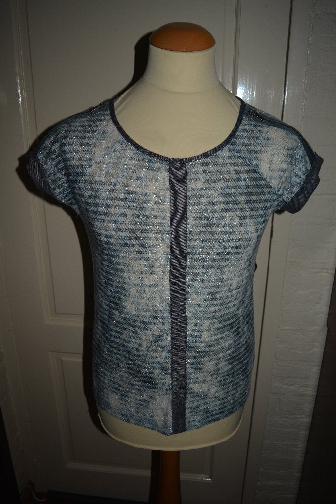 Geisha, leuk luchtig shirt, korte mouw, mt M, Maat 38/40 (M), Geisha, Blauw, Ophalen of Verzenden
