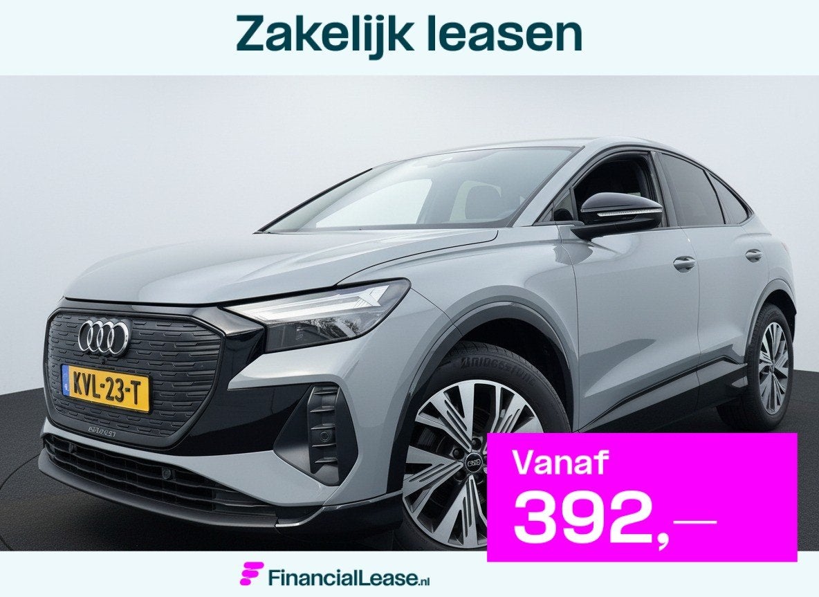 Audi Q4 Sportback e-tron 35 EDITION 170PK 55 kWh LEDER/VIRTU, Automaat, Achterwielaandrijving, Gebruikt, Zwart