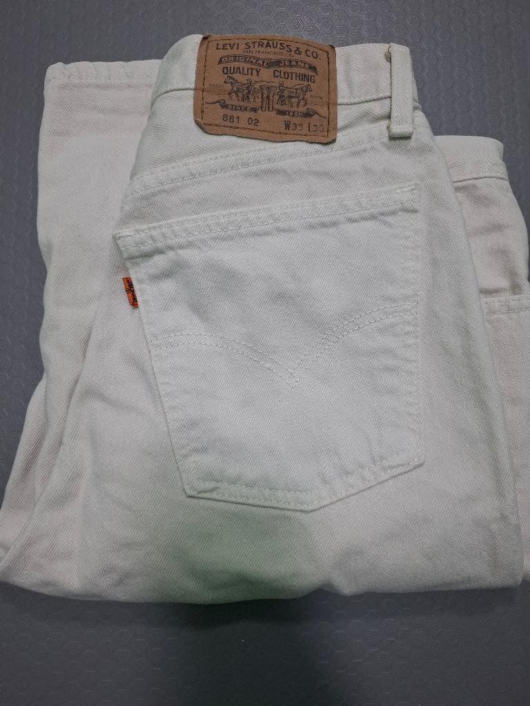 Vintage Levi’s 881 jeans, Verzenden, Wit, W30 - W32 (confectie 38/40), Gedragen