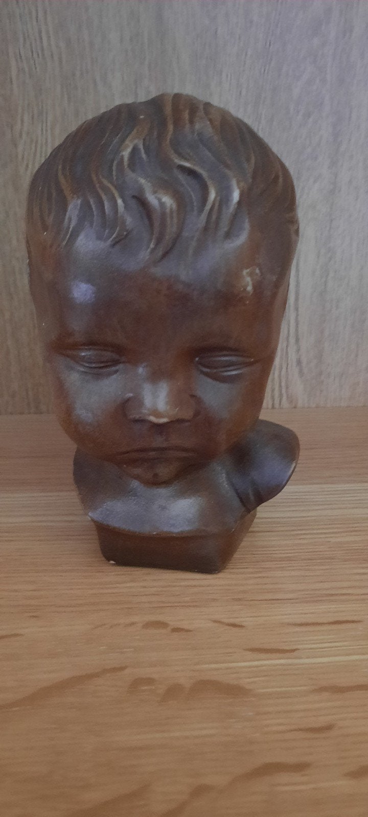 Vintage Buste van Babyhoofd, Overige onderwerpen, Minder dan 20 cm, Buste, Ophalen of Verzenden