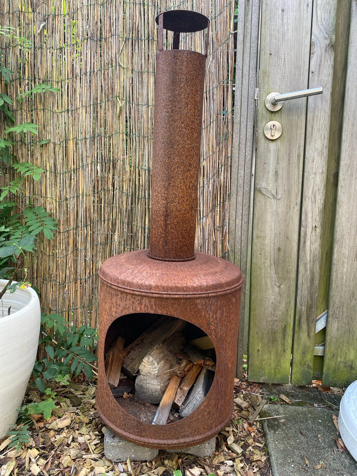 Rustieke vuurton/vuurkorf voor gezellige avonden, Tuin en Terras, Ophalen of Verzenden, Gebruikt, Vuurton