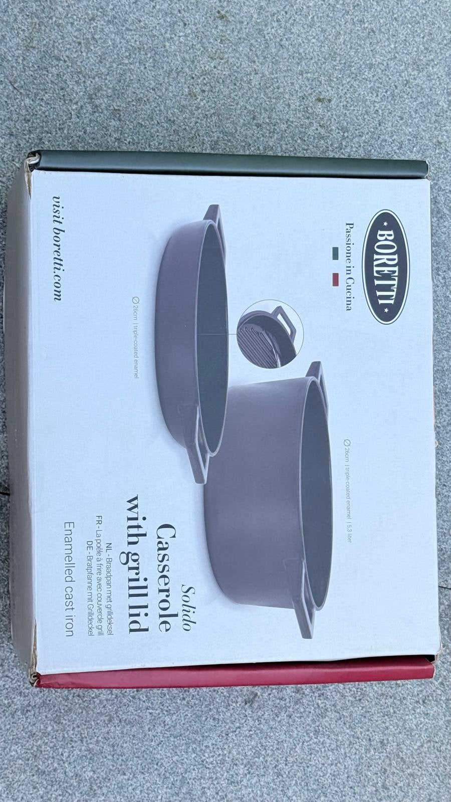 Boretti pan met gril plaat 26cm doorsnede, Ophalen, Nieuw
