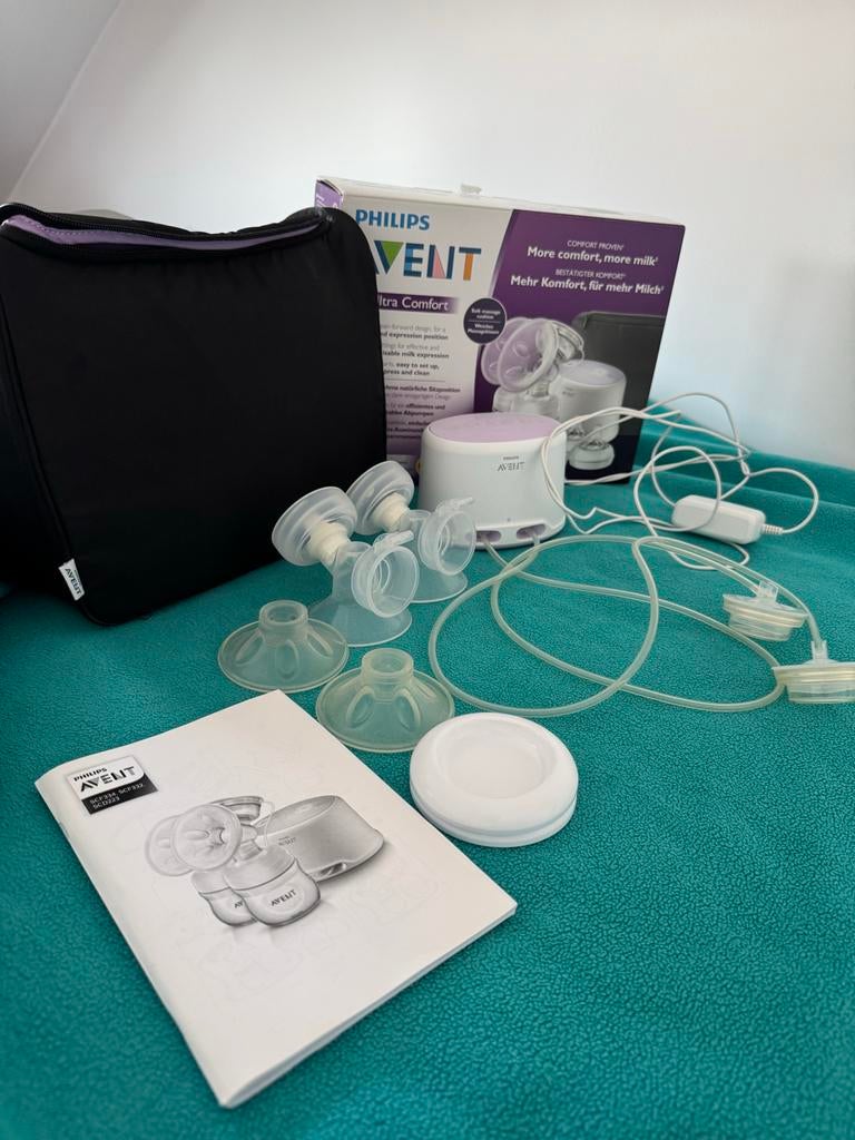 Philips Avent Dubbele Elektrische Borstkolf SCF334, Ophalen of Verzenden, Zo goed als nieuw, Borstkolf