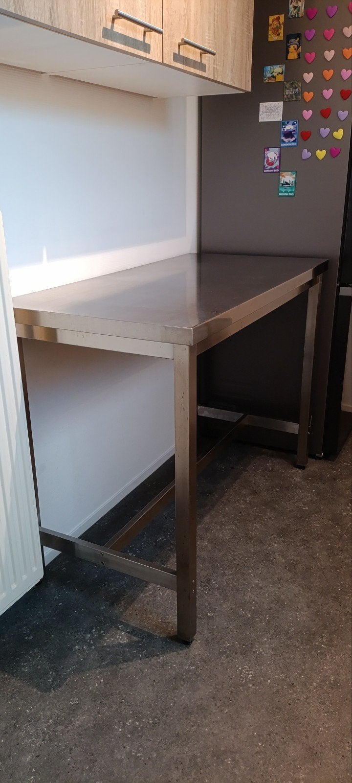 RVS werktafel, Ophalen, 50 tot 100 cm, Zo goed als nieuw, Minder dan 100 cm