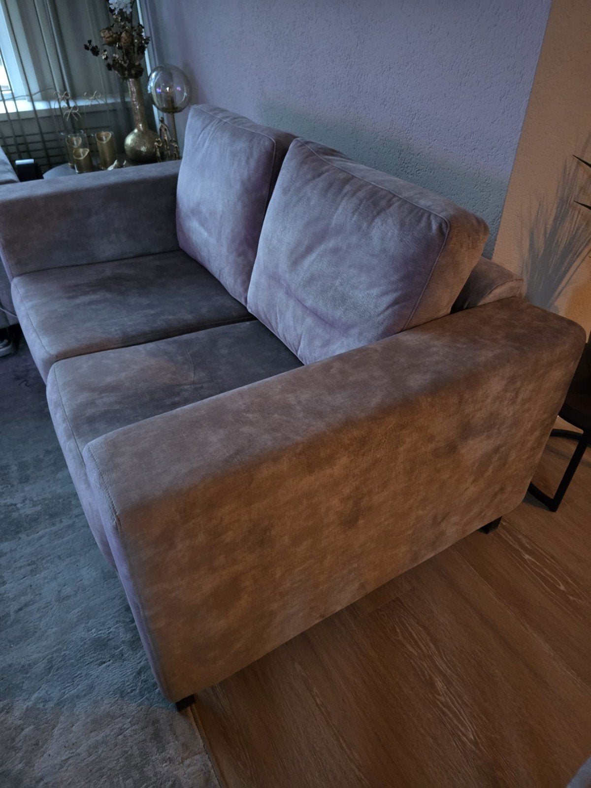 Luxe Hochrath 2-zitsbank ‘ Stof Thalys (Beige/Taupe., Ophalen, Tweepersoons, Zo goed als nieuw, Rechte bank