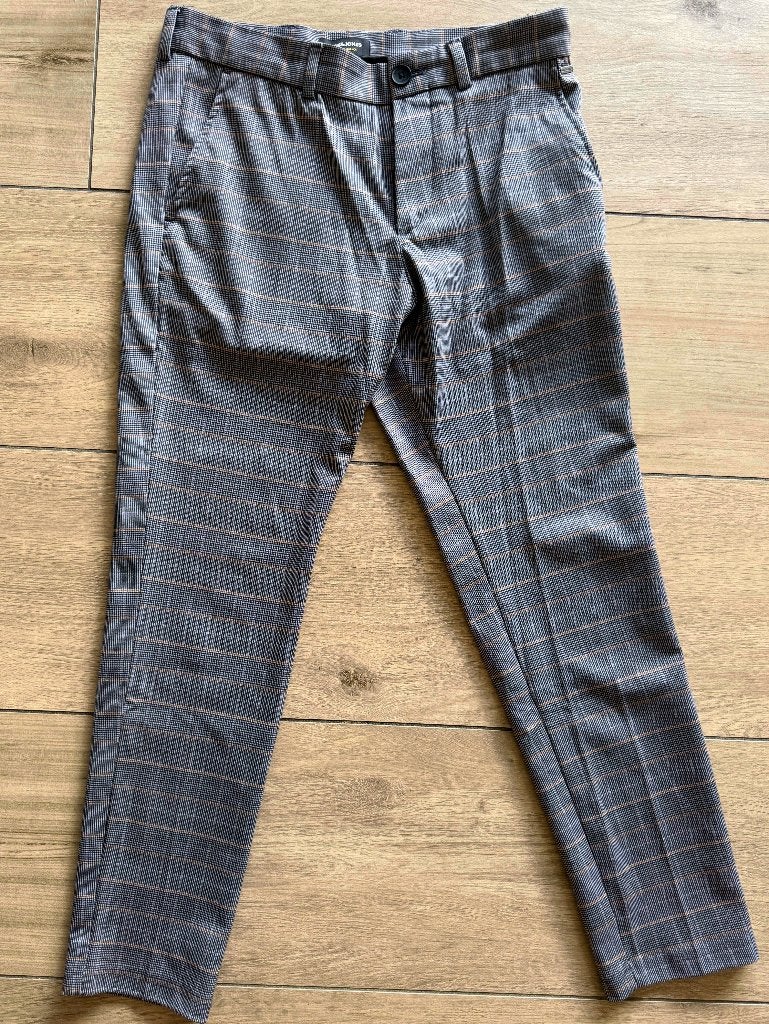 Jack&Jones geruite pantalon-chino, Ophalen of Verzenden, Zo goed als nieuw, Jack & Jones, Maat 48/50 (M)