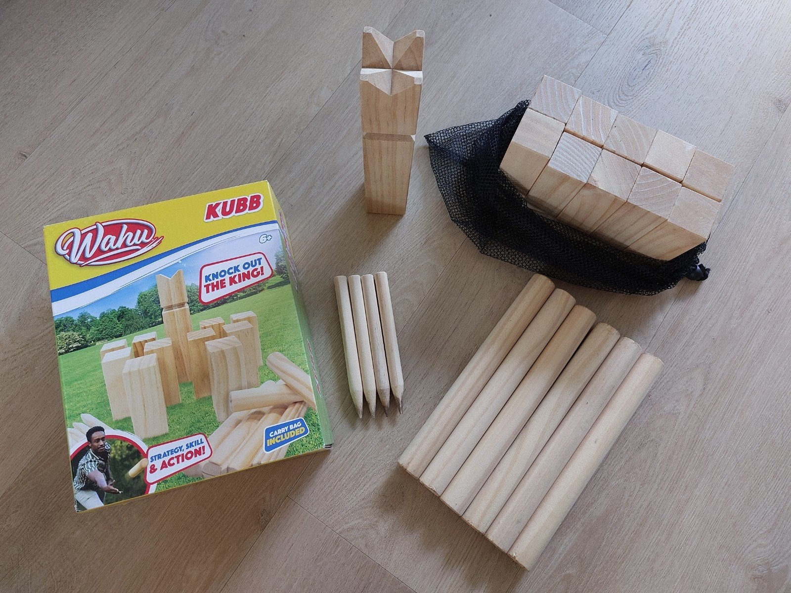 Kubb spel - zo goed als nieuw!, Ophalen of Verzenden, Zo goed als nieuw