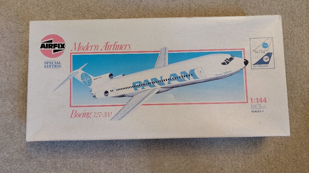 Vintage bouwpakket Airfix Boeing 727-200, Hobby en Vrije tijd, Overige merken, 1:72 tot 1:144, Ophalen of Verzenden, Zo goed als nieuw