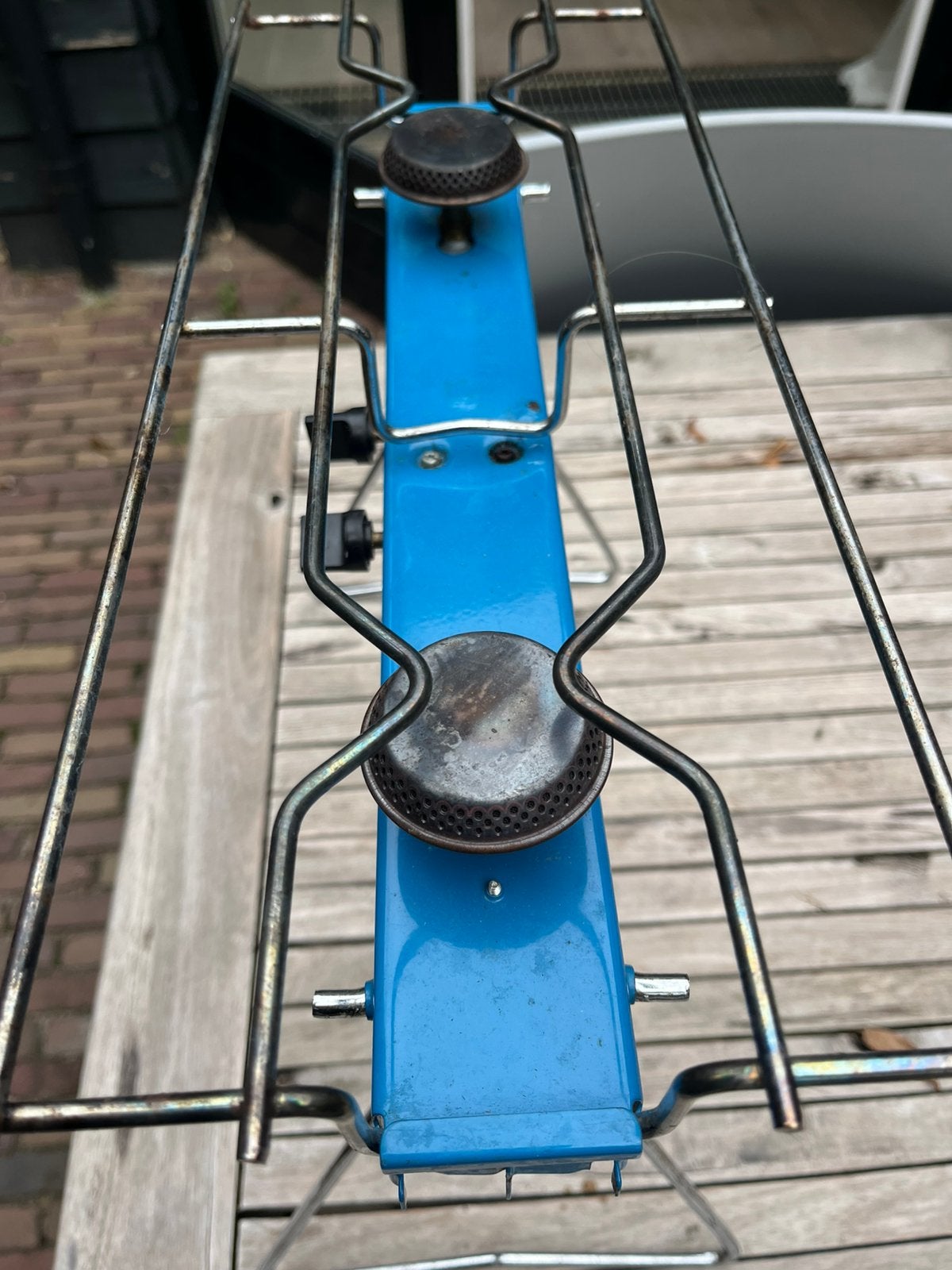 Campinggaz gasstelletje tweepits, Caravans en Kamperen, Ophalen, Gebruikt
