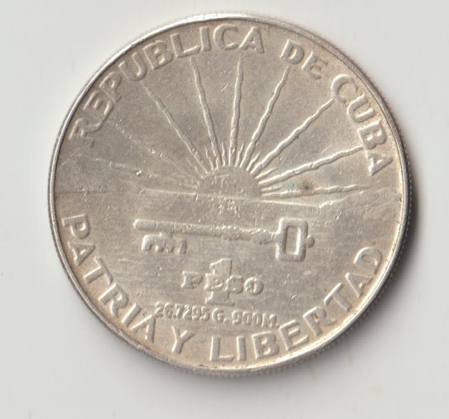 Cuba 1 Peso José Martí 1953 zilver, Ophalen of Verzenden, Midden-Amerika, Zilver