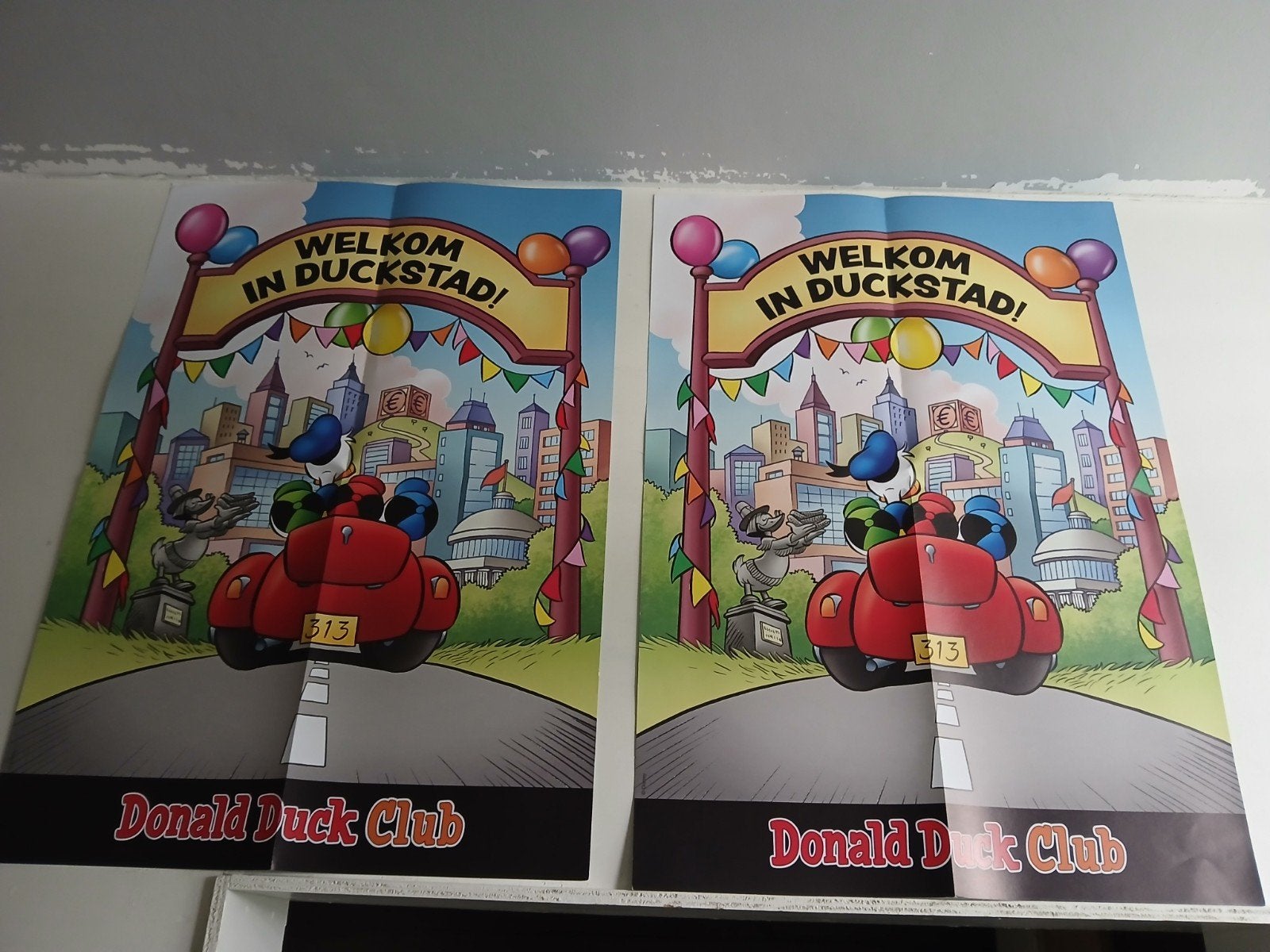 Donald Duck Club Welkom in Duckstad! Poster, Verzamelen, Ophalen of Verzenden, Donald Duck, Zo goed als nieuw, Plaatje of Poster