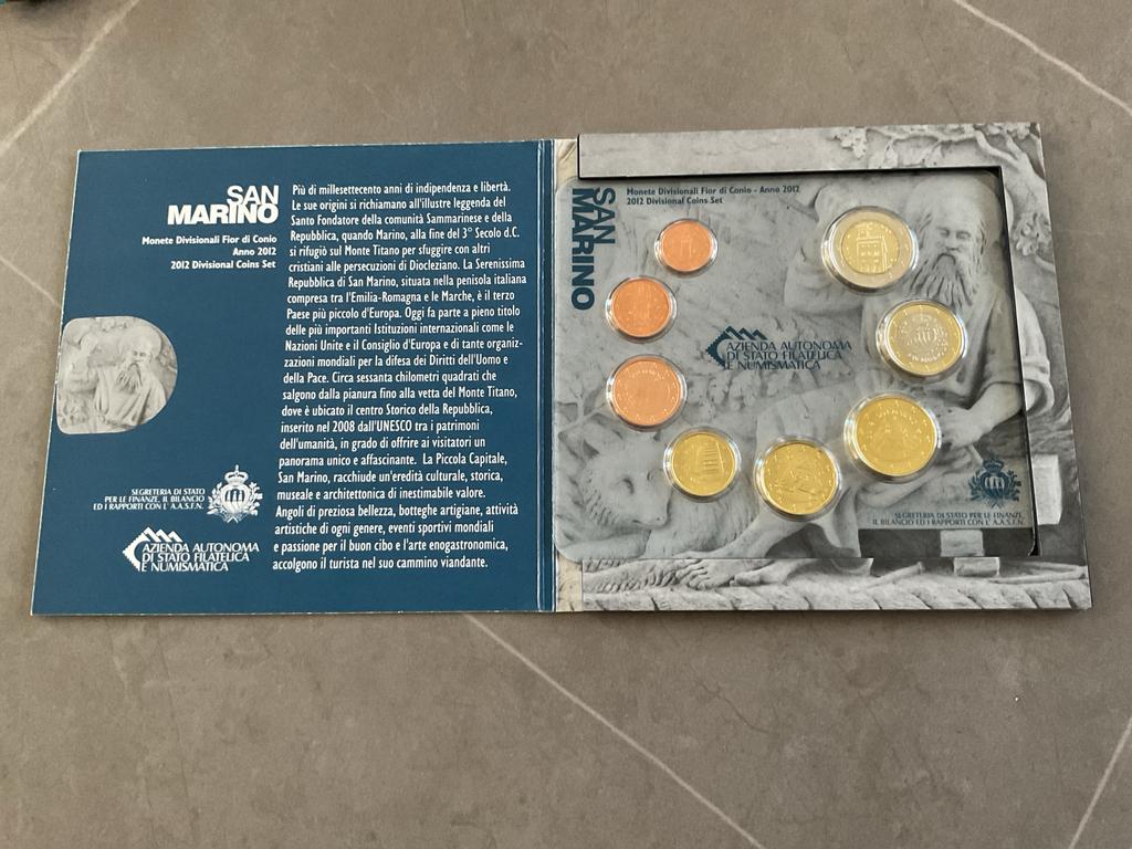 San Marino 2012 Divisional Coins Set, Ophalen of Verzenden, San Marino, Overige waardes, Setje
