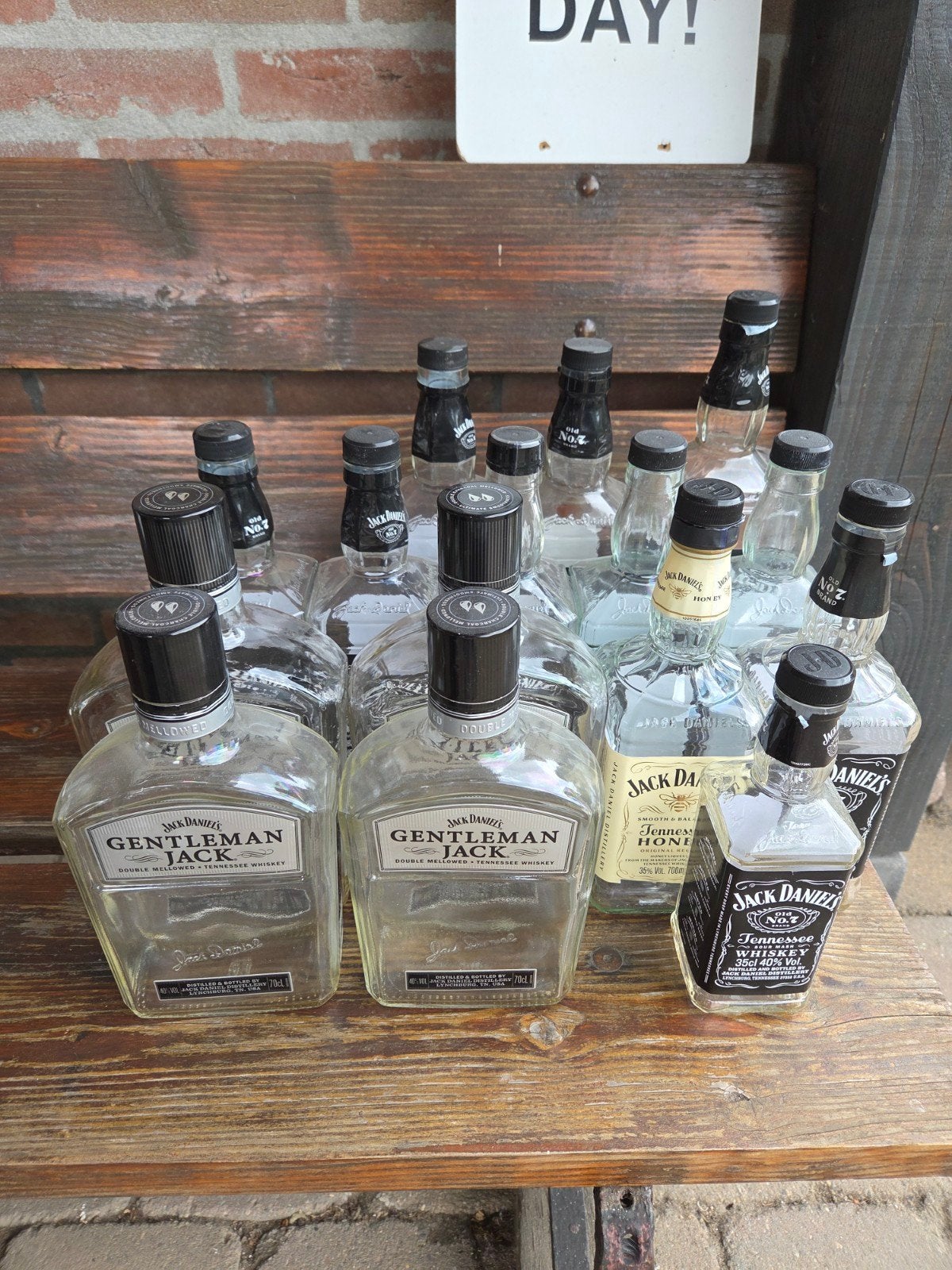 Lege Jack Daniel's flessen - decoratie / verzameling, Ophalen, Gebruikt