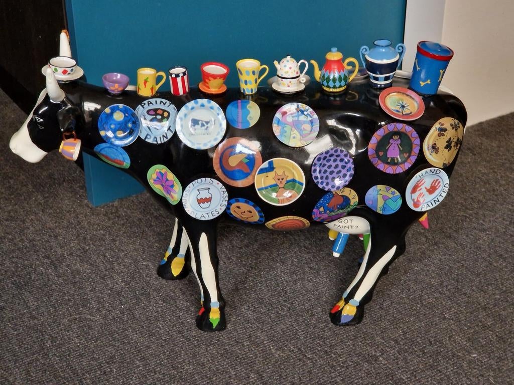 XL CowParade"The Moo Potter"kunstenares Meredith McCord 2001, Ophalen of Verzenden