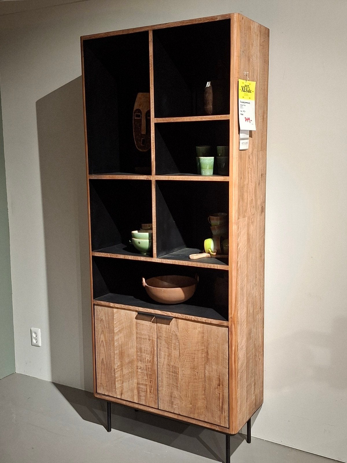 Showroommodel vakken boekenkast tobo teakhout, Ophalen, Teakhout, 200 cm of meer, Nieuw