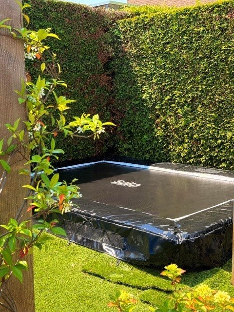 Zgan Salta inground trampoline rechthoekig, Ophalen of Verzenden, Gebruikt