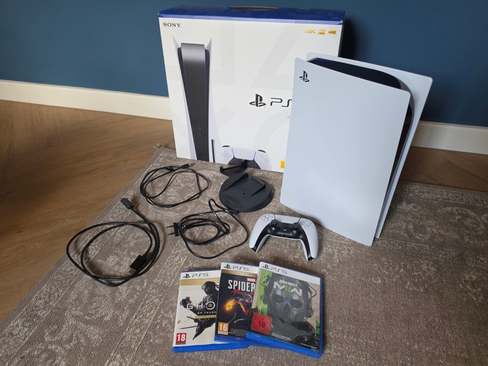 Playstation 5 (PS5) Disk Editie 825GB + 3 Games, Ophalen, Zo goed als nieuw