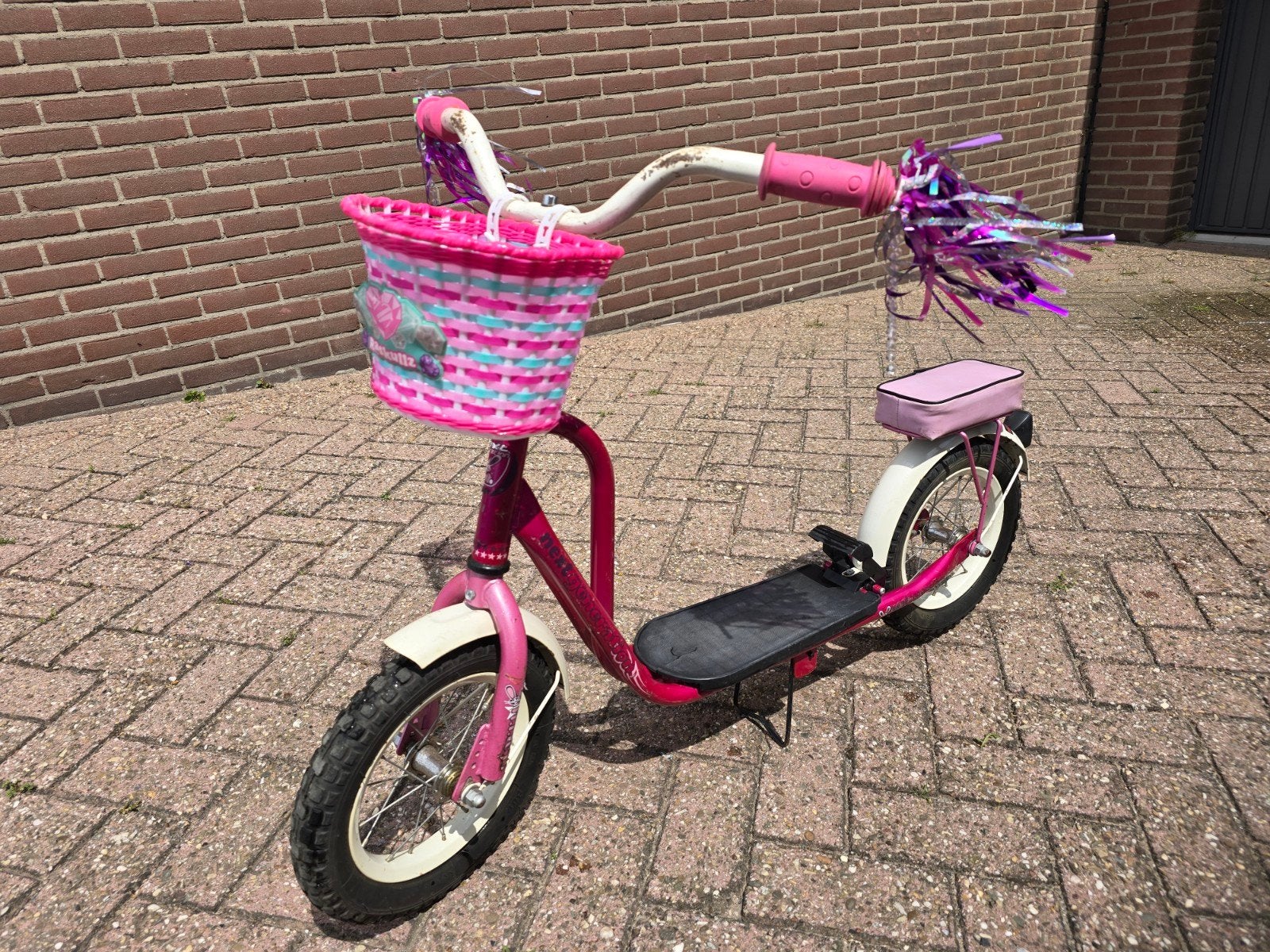 Roze Next Generation Step voor Kinderen met Mandje, Ophalen of Verzenden, Gebruikt, Gewone step, Next Generation