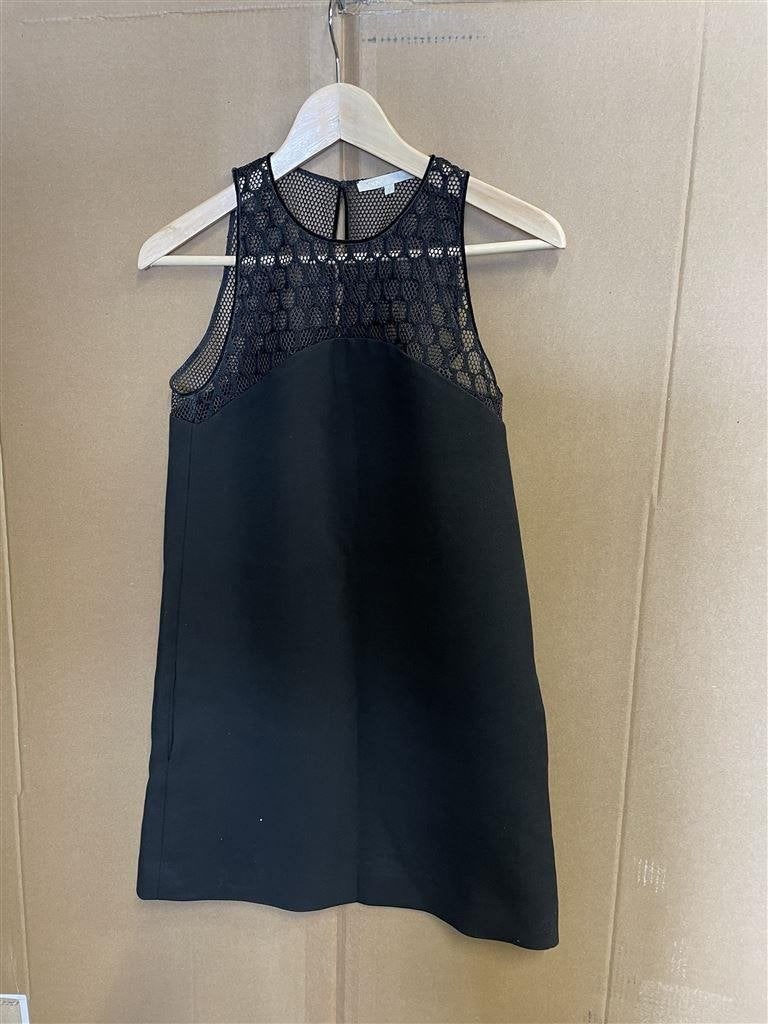 Jurkje - MAJE Paris zwarte lace top A Line Mini Dress maat u, Zwart, Ophalen of Verzenden, Zo goed als nieuw, Maat 36 (S)