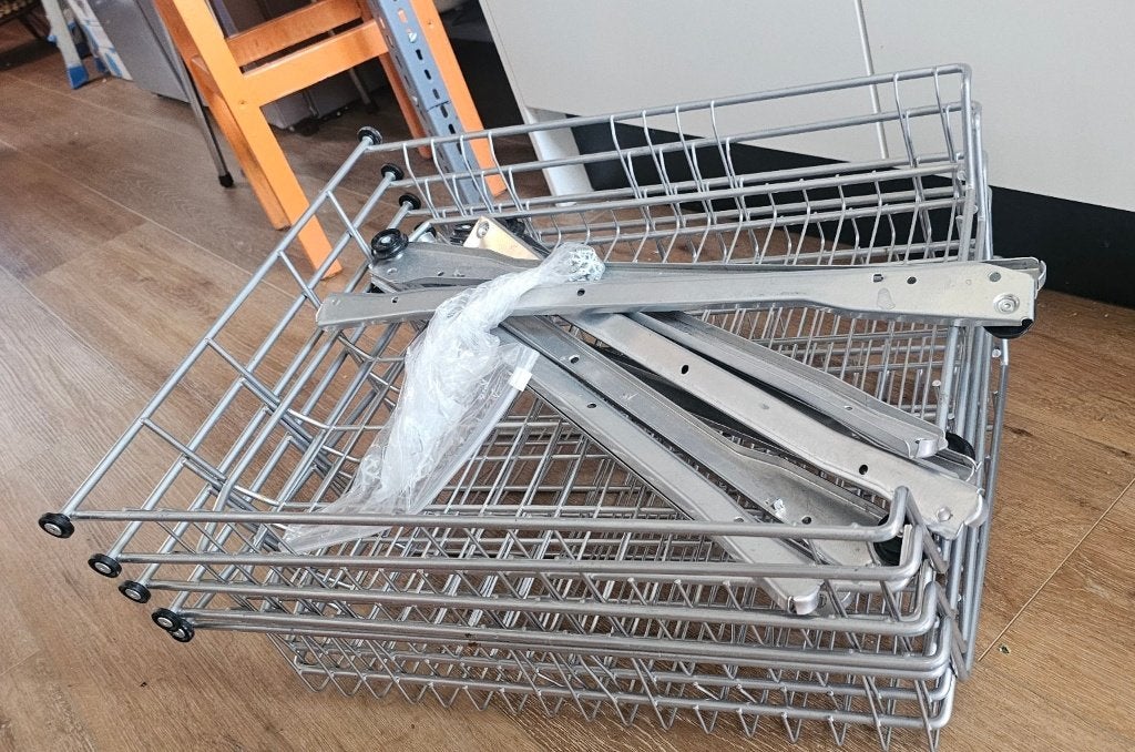5x IKEA PAX KOMPLEMENT draadmand met rails, Minder dan 50 cm, Gebruikt, Ophalen of Verzenden, Minder dan 100 cm